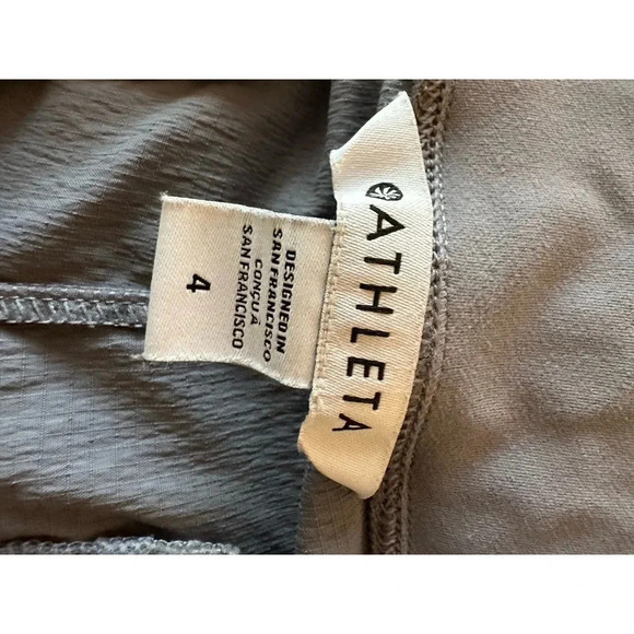 Athleta Women's Gray Straight Leg Zipper Pocket High Rise Ankle Pant Size 4 - Picture 5 of 10